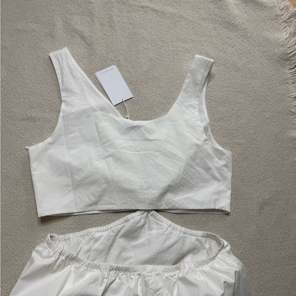 NEW Anine Bing Dione White Poplin Cotton Cut Out Midi Dress L - Picture 8 of 10